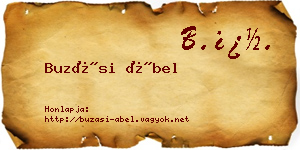 Buzási Ábel névjegykártya