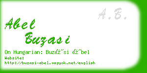 abel buzasi business card